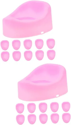 VANZACK 2sets Doll Toilet Decoration Potty Toilet Bowl Fairy House Furniture Mini Toilet Small House Furniture Mini Crafts Doll House Furniture Miniature Mini Potty Pink 10pcs*2