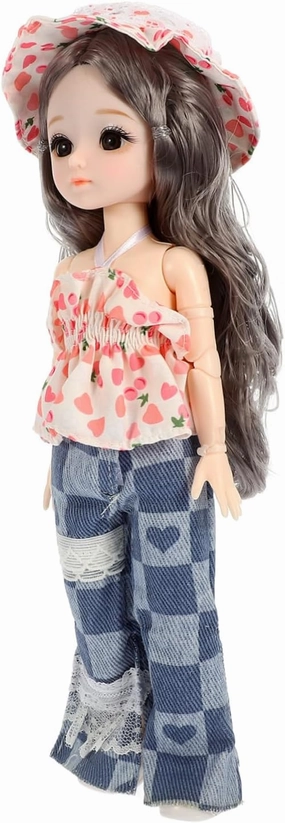 VANZACK Jointed Doll Style with Outfit Hat and Shoes Birthday Encourages Creativity and Parent Interaction Vivid and Realistic Design