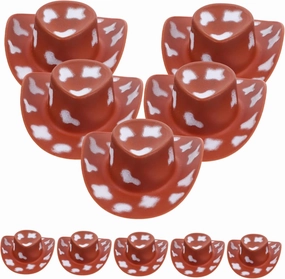 VICASKY 40pcs Miniature Hats for Dolls Cute Plastic Cowgirl Party Accessories for Crafts Decoration and Festive Occasions Adorn Your Dollhouse Charming Western Flair