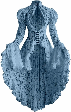 Victorian Dress for Women Retro Medieval Renaissance Corset Dress 18 Century Vampire Fairy Dresses Halloween Costumes