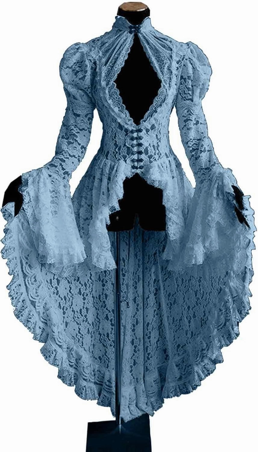 Victorian Dress for Women Retro Medieval Renaissance Corset Dress 18 Century Vampire Fairy Dresses Halloween Costumes