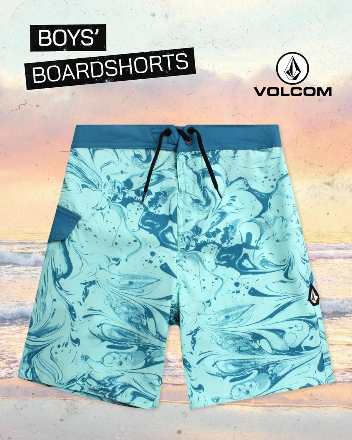Volcom Boys Board Shorts - UPF 50  Quick Dry Swimwear Bathing Suit - Swim Trunks Swimsuit for Boys (8-16)