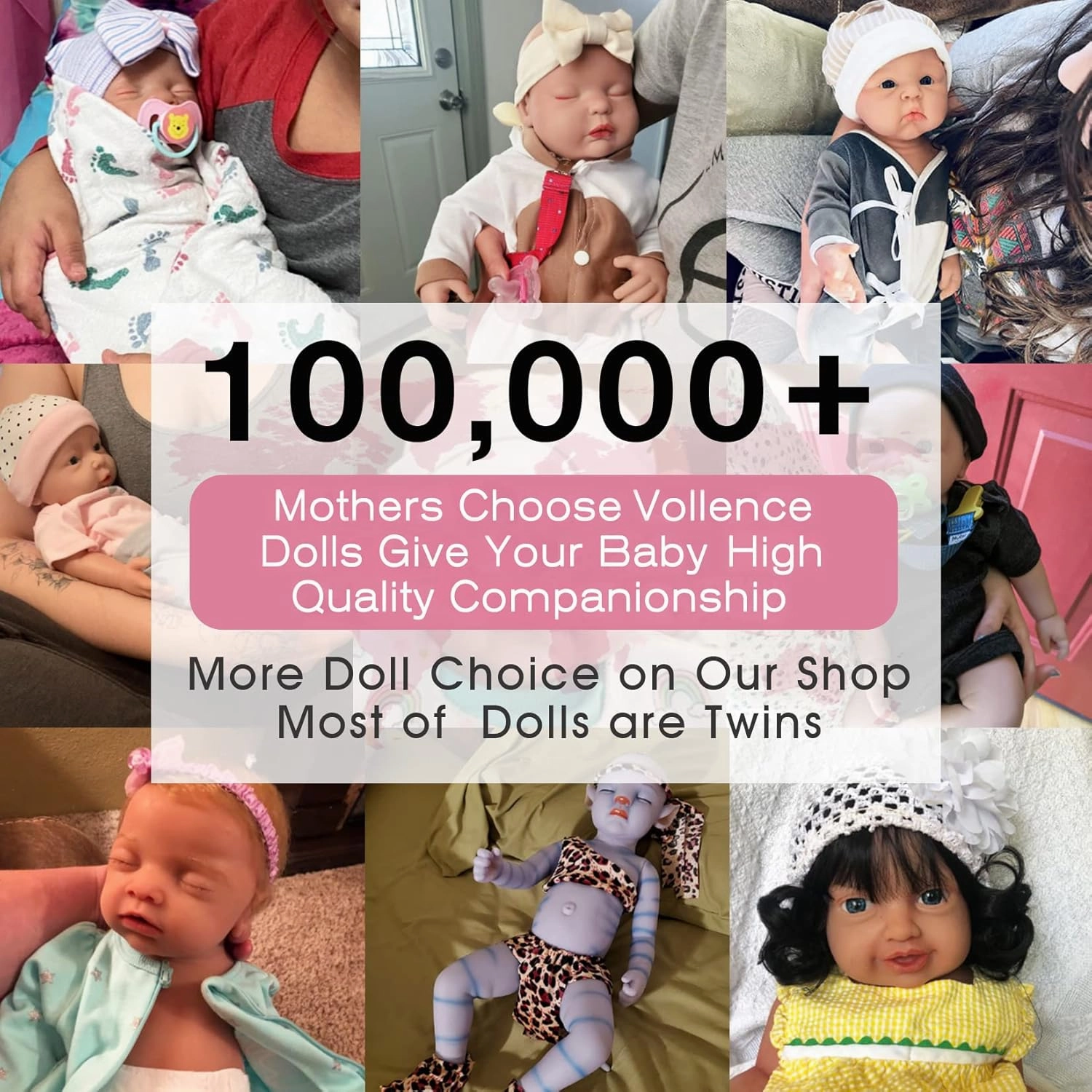 Vollence 16 inch Lifelike Silicone Baby Doll Boy Cute Solid Reborn Weighted Babies Stress Relief Toys with Toy Accessories Gift Set for Kids