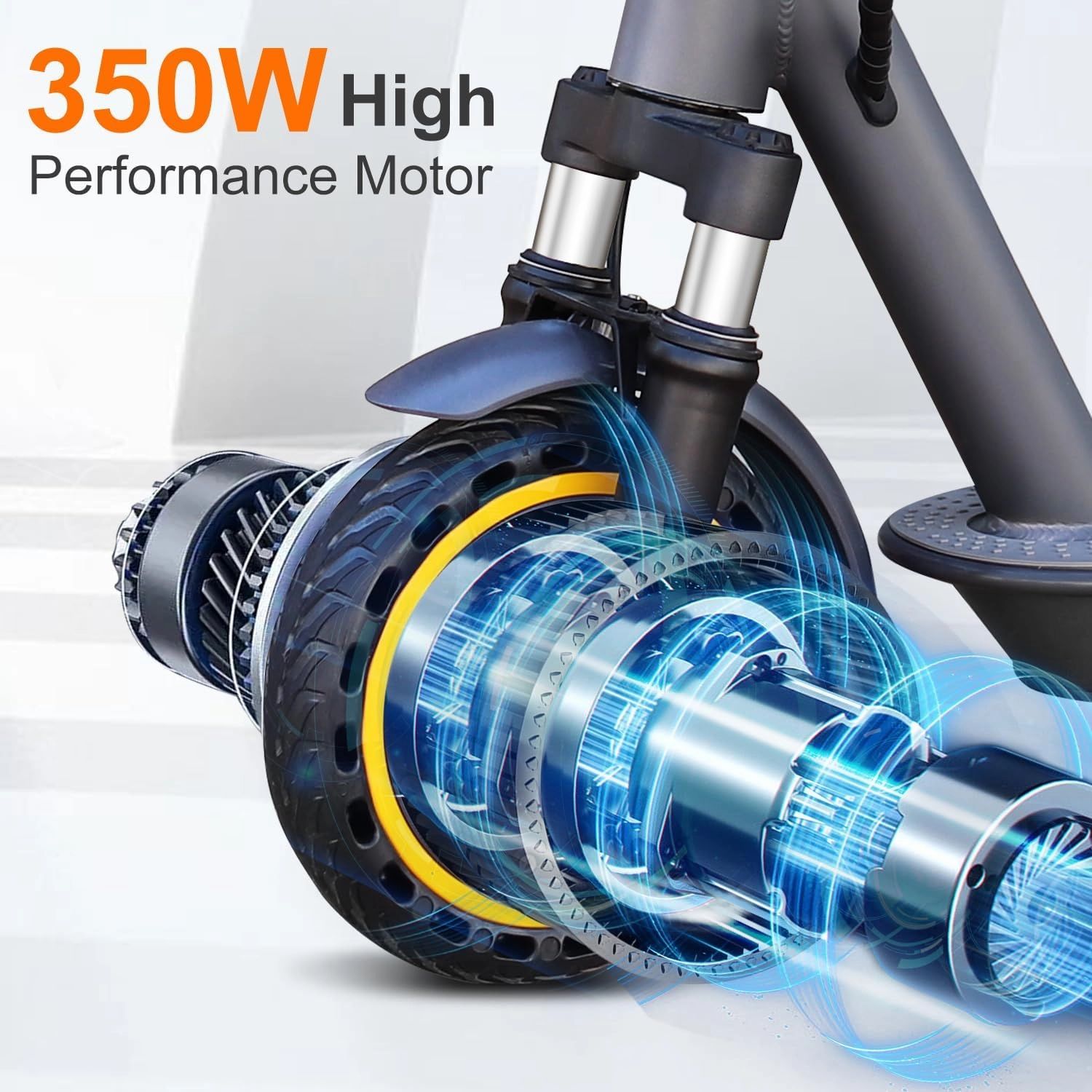 VOLPAM Electric Scooter, 350W Motor, Max 21-23 Miles Range, 19 Mph Top Speed, 8.5'' Tires, Cruise Control, Portable Folding, Double Braking System for Adults and Teens