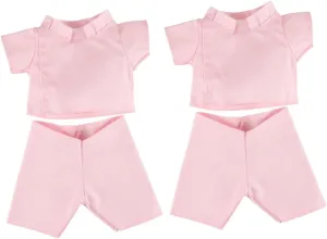 Wakauto 2 Sets Design Bear Doll Outfits Set of Teddybear Doll Clothes for Boys and Girls Reusable and Delicate Decor