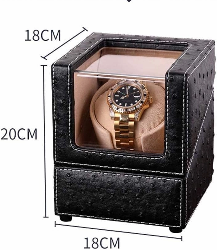 Watch case Automatic Winding Box Watch Rotation Storage Wood Storage Quiet and Durable Without Noise (White Sand White)
