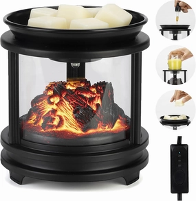 Wax Melt Warmer,Campfire Wax Warmer,3-in-1 Oil Burner Electric Candle Wax Warmer,Wax Warmer for Scented Wax Melts,Wax Melter Fragrance Warmer for Home Office Gifts & Decor(Breather Lights)