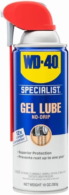 WD-40 Specialist Dry Lube with Smart Straw Sprays 2 Ways, 10 OZ [6-Pack] & WD-40 Specialist Gel Lube with Smart Straw Sprays 2 Ways, 10 OZ