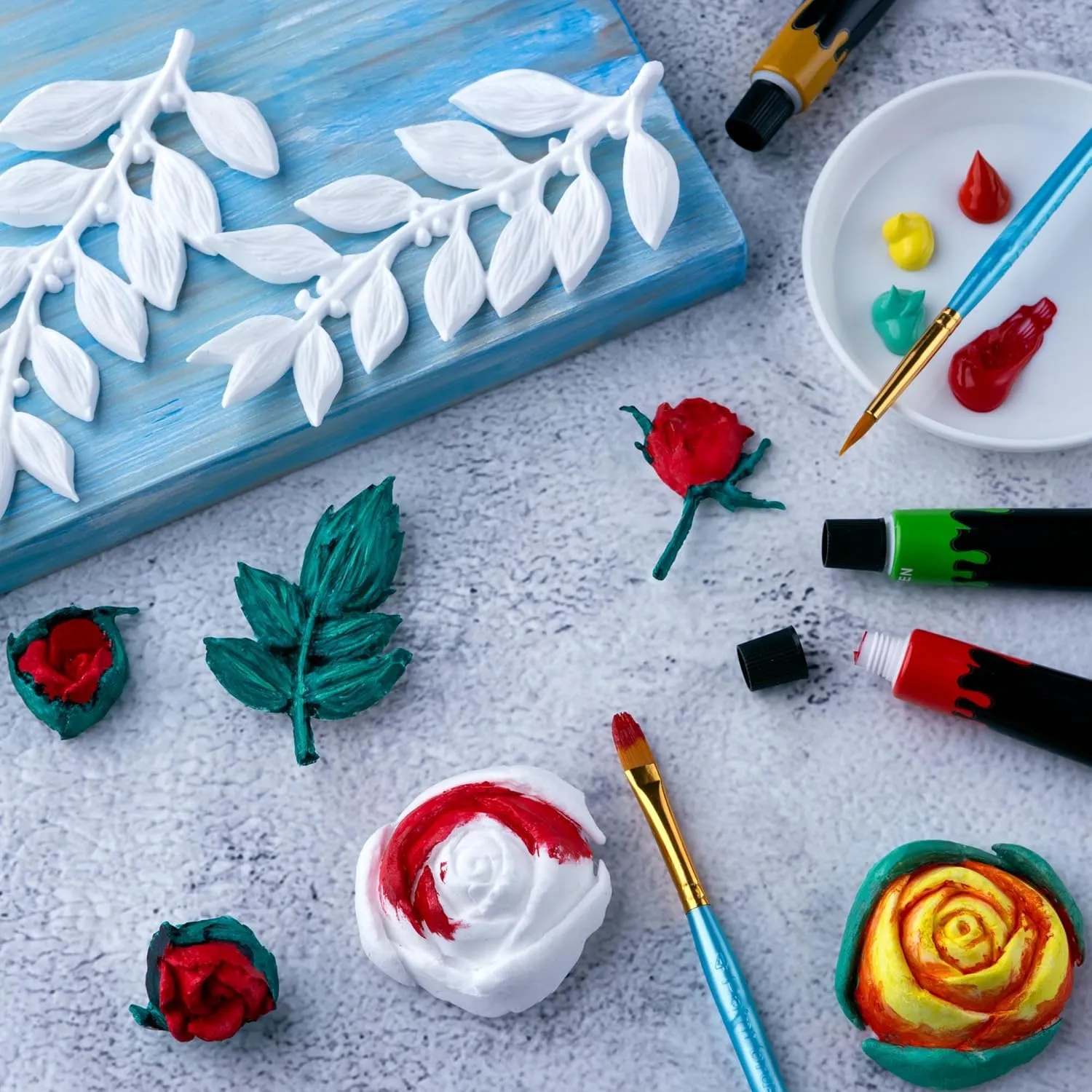 White Air Dry Clay for Kids - 36 Individually Bagged Airdry Clays for Arts & Crafts - Soft, Squishy Cosplay Foam Slim Clay for Home & School - Moldable, No-Mess Air Dry Modeling Clay - 12 Ounces