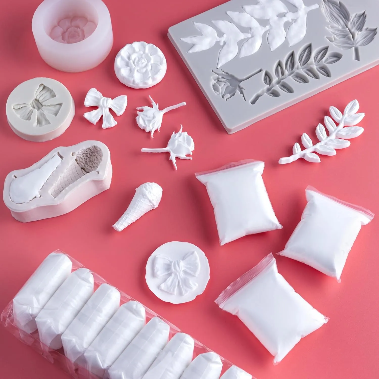 White Air Dry Clay for Kids - 36 Individually Bagged Airdry Clays for Arts & Crafts - Soft, Squishy Cosplay Foam Slim Clay for Home & School - Moldable, No-Mess Air Dry Modeling Clay - 12 Ounces