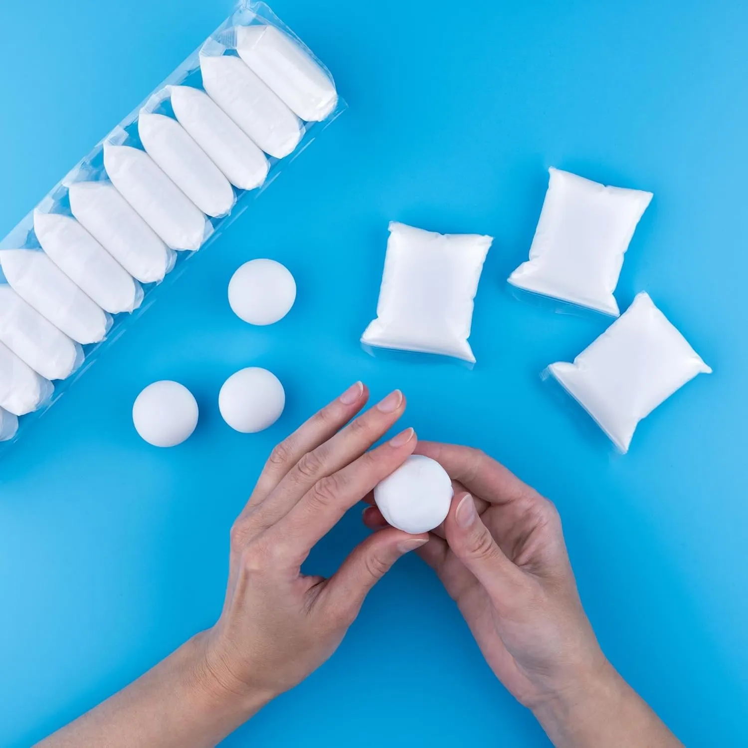 White Air Dry Clay for Kids - 36 Individually Bagged Airdry Clays for Arts & Crafts - Soft, Squishy Cosplay Foam Slim Clay for Home & School - Moldable, No-Mess Air Dry Modeling Clay - 12 Ounces