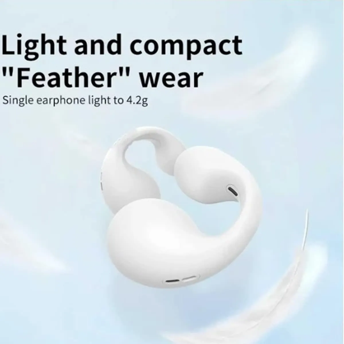 Wireless Ear Clip Skeleton Conduction Headphones, Premium Open Ear Headphones Wireless Bluetooth, Skeleton Conduction Bluetooth Earphones for Running, Sports, Cycling