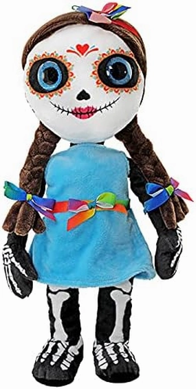 WISHPETS XOXO Day of The Dead Doll Stuffed Plush Toy, Girl 11"