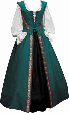 Womens Renaissance Dress 2023 Trendy Ruffle Bell Sleeve Square Neck Tie Up Dress Classic Vintage Victorian Dress