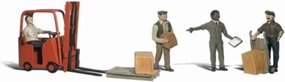 Workers W/Forklift HO Scale Woodland Scenics