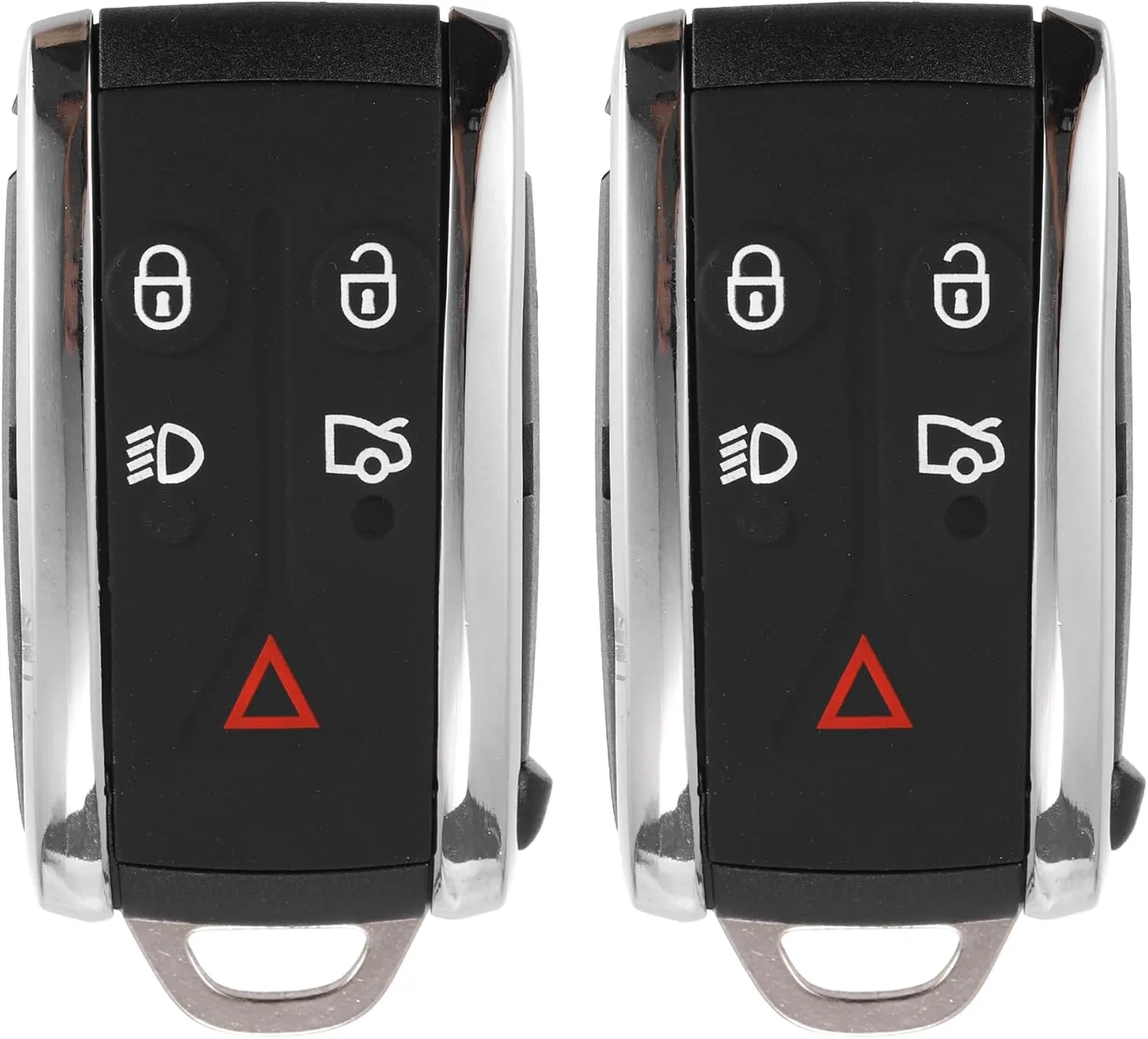 X AUTOHAUX 2pcs 315MHz Smart Proximity Keyless Entry Remote Key Fob for for Jaguar XK 2014-1015 for Jaguar XKR 2007-2014 for Jaguar XF 2009-2013 for Jaguar XK8 07-10 5 Buttons with door key