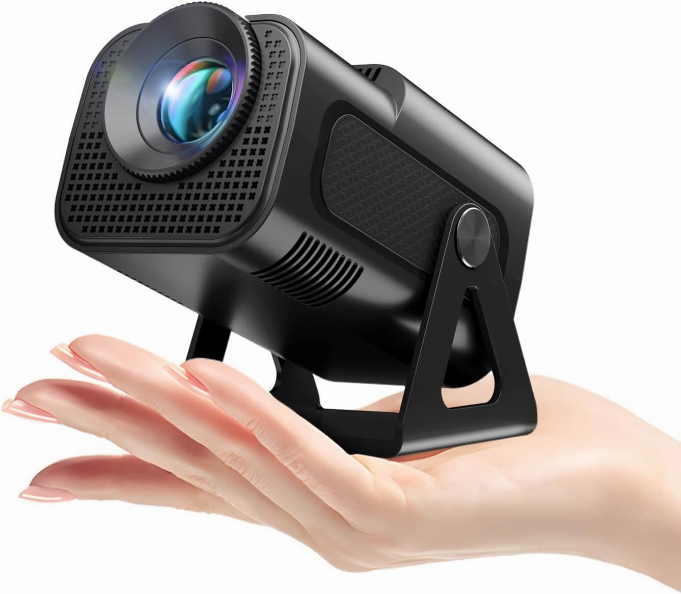XGODY Gimbal 5 Smart Mini Projector With Wifi and Bluetooth,4k Proyector ,Black, 1 Count