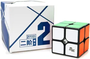 YJ MGC 2x2 Magnetic Speed Cube (Official USA Vendor) Black