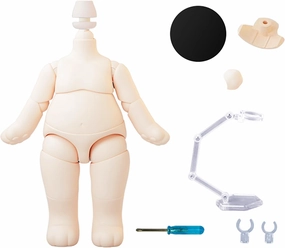 YMY Pear Shaped Doll Body with Animal Tail Mini 1/12 Scale Cute Fat Action Figure Suitable for YMY 1/12 1/8 BJD GSC Doll Head （Honey Peach）