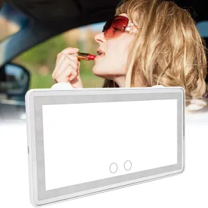 ZJchao Car Sun Visor Mirror with Adjustable Brightness, USB Plug in, Dual Head for Makeup, Vanity, Driving Smart Touch, LED Cosmetic Mirror