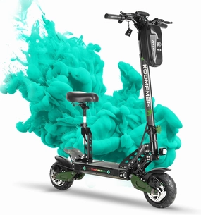 ZU06 1200W Electric Scooter with Seat Up to 35 MPH, 52V/20Ah Battery 50 Miles Long Range, NFC Smart Unlock & Dual Disc Brakes, 10" Off Road Tires Fast Folding E Scooter for Adults with Seat